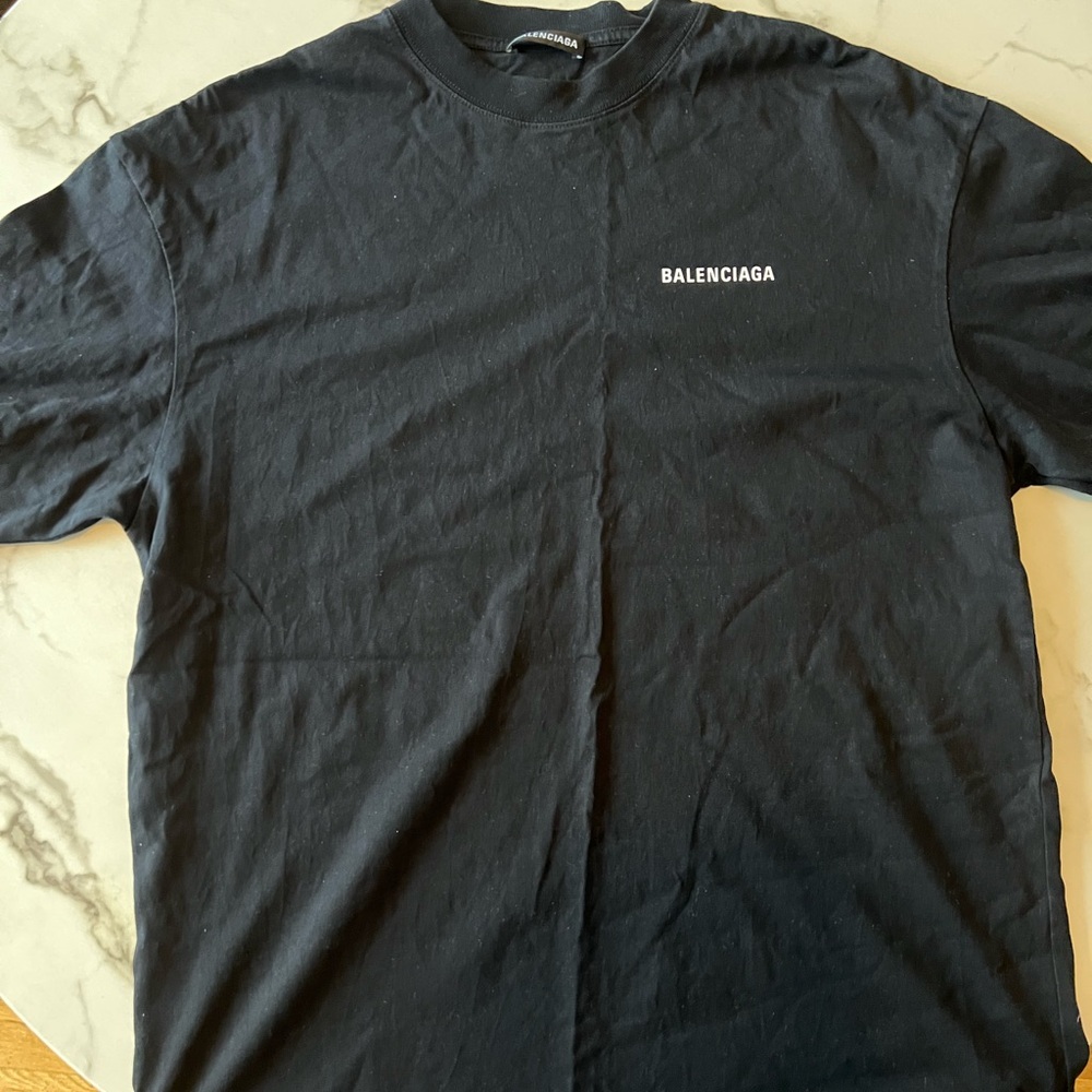Authentic Balenciaga Black Short Sleeve Tee